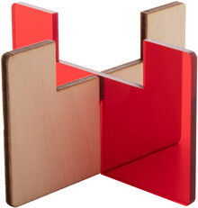 Stoj�nek na sv��ku Candix, pr�hledn� �erven�