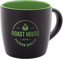 Hrnek Sculptus, zelen, ern