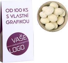 Mandle v b�l� �okol�d� a kokosu 40 g