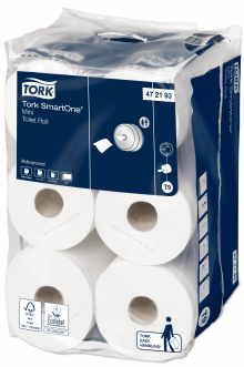 Toaletn papr v roli Tork SmartOne mini 472193, 2 vrstvy, systm T9