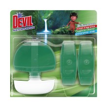 WC blok Dr. Devil 3 in 1, Natur Fresh, zelen, 3 x 55 ml
