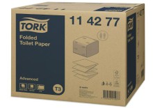 Skldan toaletn papr Advanced Tork 114277, bl, 2 vrstvy, systm T3