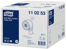 Toaletn papr v roli Jumbo Premium Tork 110253, 2 vrstv, 170 m, systm T2