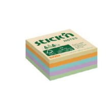 Samolepic� blo�ek kostka Stick'n by Hopax FSC, 51 x 51 mm, lu�n� mix, 240 l�stk�