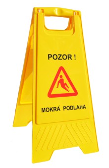 Vstran cedule - Pozor mokr podlaha