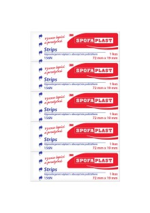 Nplasti textiln 3M Spofaplast, 72 x 19 mm, 5 ks