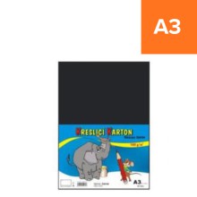 Kreslic� karton Stepa A3, �ern�, 180g/m2, 50 list�