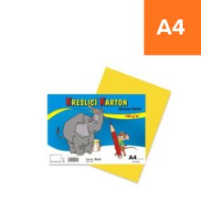 Kreslic� karton Stepa A4, �lut�, 180g/m2, 50 list�