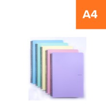 Pozn�mkov� blok PASTELINI, A4, linkovan�, fialov�, 60 list�