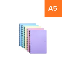 Pozn�mkov� blok krou�kov� PASTELINI, A5, linkovan�, r��ov�, 60 list�