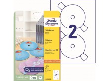 Etikety Avery Zweckform, CD, 117 mm, b�l�, 25 list� po 2 etiket�ch