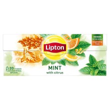 Bylinn� �aj Lipton, m�ta a citrusov� ovoce, 20 x 1,3 g