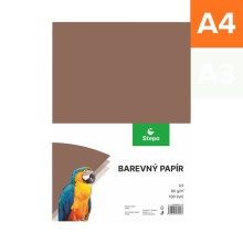 Barevn� pap�r A4, 80 g, hn�d�, 100 list�
