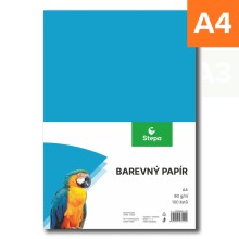 Barevn� pap�r A4, 80 g, sv�tle modr�, 100 list�
